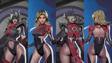 Black and Red Recolor of Invisible Woman for Marvel Rivals